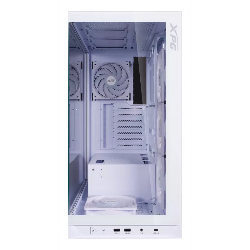 XPG INVADER X BTF MID-TOWER-CASE White, Midi Tower, PC, White, ATX, micro ATX, Mini-ATX, SPCC, Tempered glass, 17.5 cm