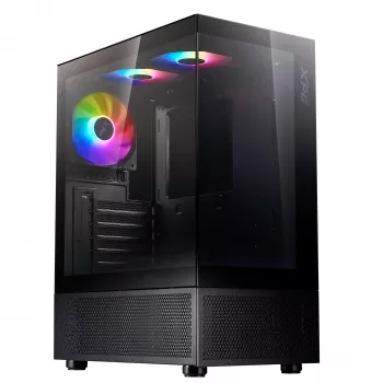 XPG INVADER X MINI KOMPAKTIŠKAS VIDUTINIO BOKŠTO KORPUSAS Juoda, Midi Tower, PC, Juoda, ATX, micro ATX, Mini-ITX, SPCC, 16.6 cm