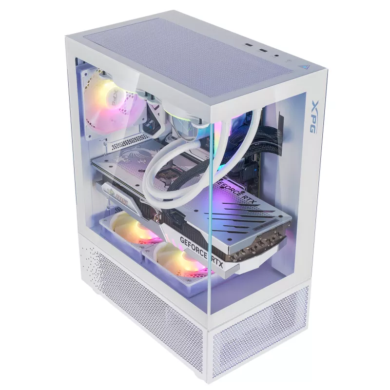 XPG INVADER X MINI KOMPAKTIŠKAS MID-TOWER KORPUSAS White, Midi Tower, PC, Baltas, ATX, micro ATX, Mini-ITX, SPCC, 16,6 cm