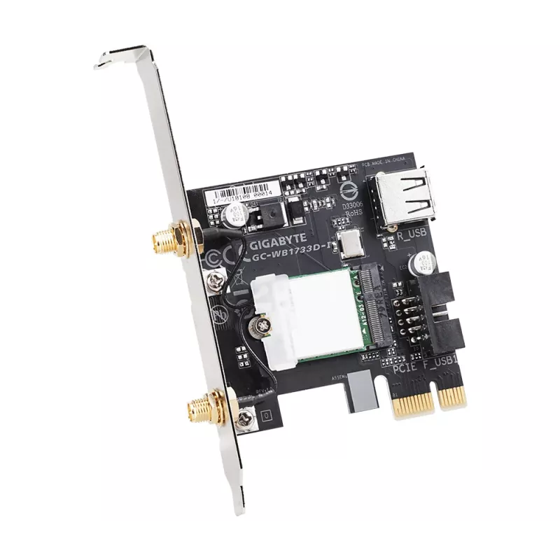 GIGABYTE GC-WB1733D-I tinklo plokštė Vidinė WLAN / Bluetooth 1733 Mbit/s