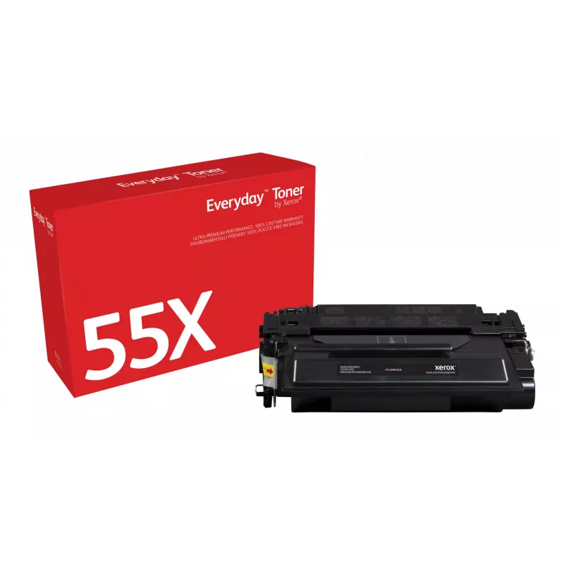 Everyday™ Juoda Toner by Xerox Suderinama with HP 55X (CE255X), High capacity