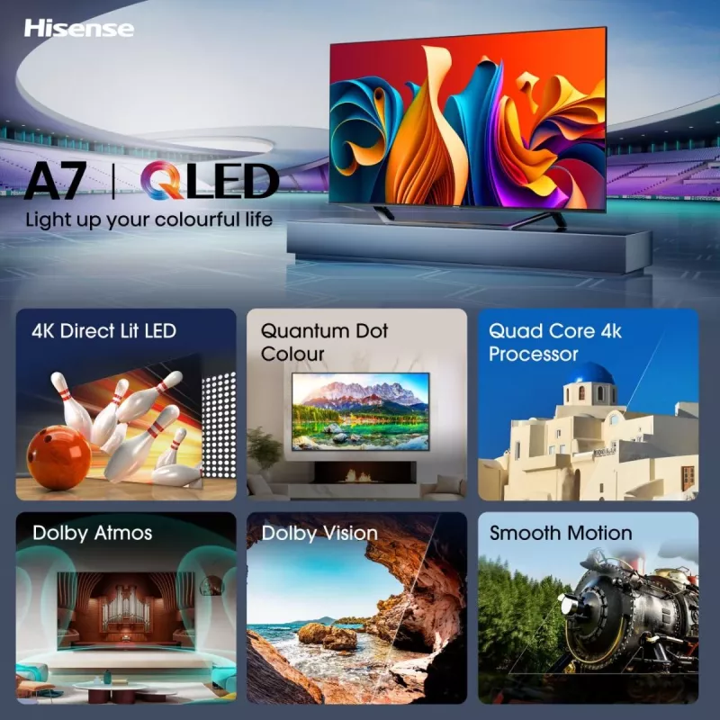 QLED televizorius Hisense 43A7NQ ČR/TS