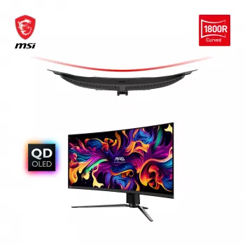 MSI MAG 341CQPDE QD-OLED kompiuterio monitorius 86,4 cm (34 colių) 3440 x 1440 pikselių „UltraWide Quad HD“ juodas