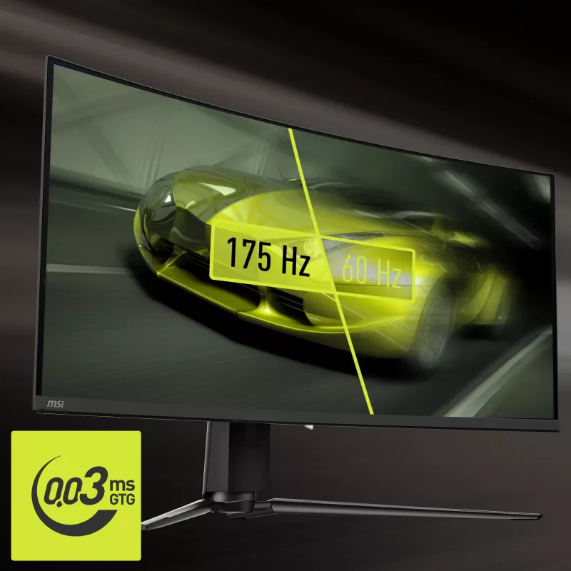 MSI MAG 341CQPDE QD-OLED kompiuterio monitorius 86,4 cm (34 colių) 3440 x 1440 pikselių „UltraWide Quad HD“ juodas