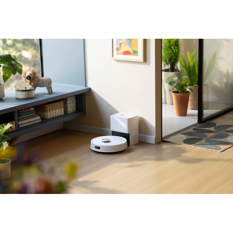 Robotas dulkių siurblys Roborock Q7 TF+ — be maišelio, LiDAR navigacija, drėgnas valymas, automatinė bazinė stotis (įkrovimas ir surinkimas), balta