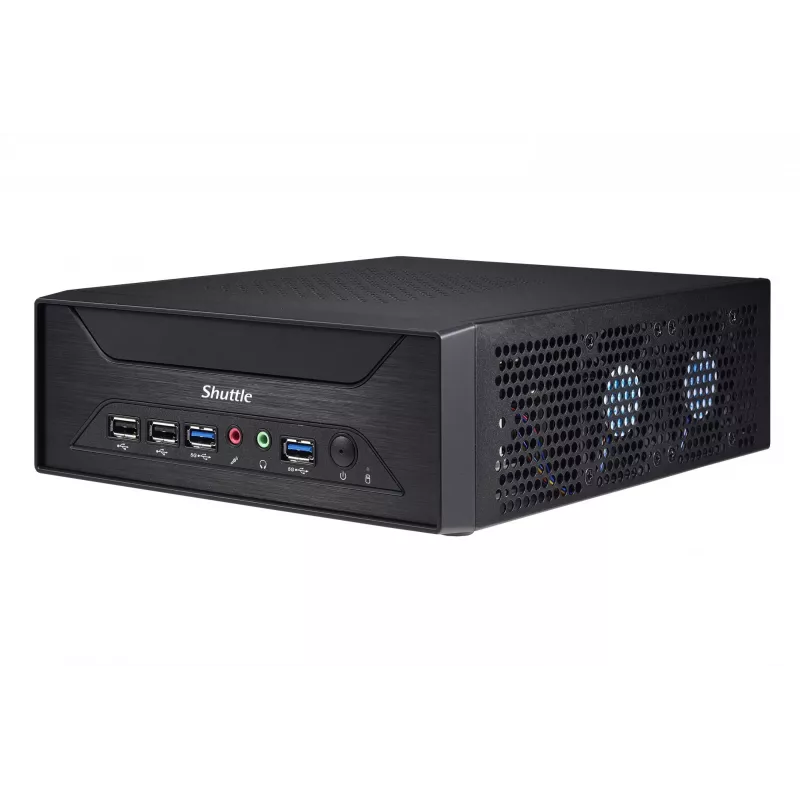 Shuttle XPC slim Barebone XH510G - S1200, Intel H510, 1xDP, 1xHDMI, 1x PCI-E 16X, 1x LAN, 1x 2.5 colio, 2x M.2, 24/7 nuolatinis veikimas