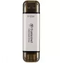TRANSCEND Esd310c – 512 GB nešiojamasis SSD – USB Type-A / USB Type-C – sidabrinis