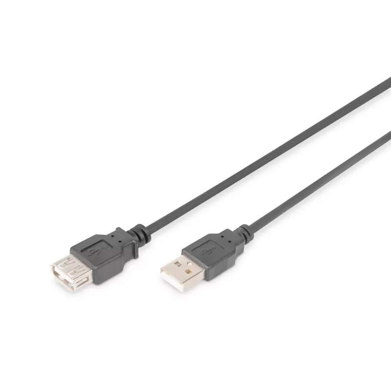 DIGITUS ASSMANN USB 2.0 ilginimo laidas, tipas A V/K, 5 m, juodas