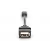 DIGITUS USB 2.0 adapterio kabelis, OTG, mini B - A M/F, 20 cm USB 2.0 atitikties juoda