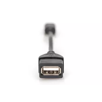 DIGITUS USB 2.0 adapterio kabelis, OTG, mini B - A M/F, 20 cm USB 2.0 atitikties juoda