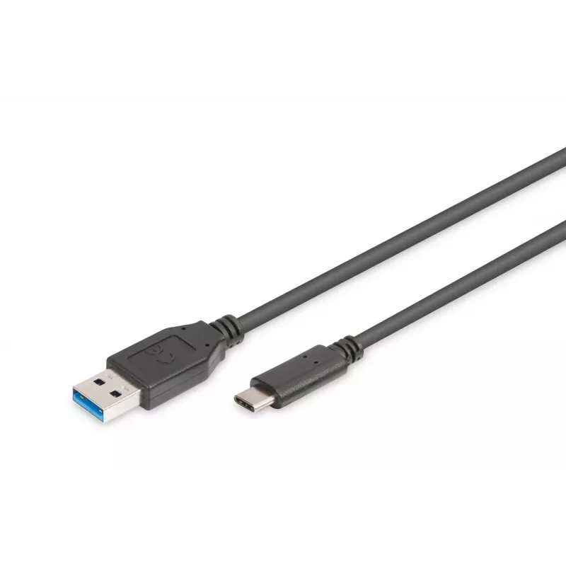 DIGITUS ASSMANN USB Type-C jungiamasis laidas, C tipo į A kištukas/kištukas, 1 m, itin didelė sparta, juodas