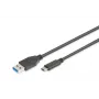 DIGITUS ASSMANN USB Type-C jungiamasis laidas, C tipo į A kištukas/kištukas, 1 m, itin didelė sparta, juodas
