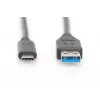 DIGITUS ASSMANN USB Type-C jungiamasis laidas, C tipo į A kištukas/kištukas, 1 m, itin didelė sparta, juodas