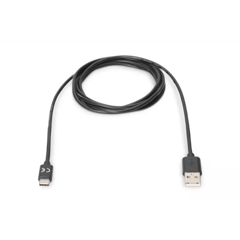 DIGITUS ASSMANN USB Type-C jungiamasis laidas, C tipo į A kištukas/kištukas, 1 m, itin didelė sparta, juodas