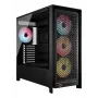 PC Case CORSAIR FRAME 5000D RS ARGB Midi Tower Black — ATX, palaiko 3x140mm priekinius ventiliatorius, 2,5/3,5 colio diskus