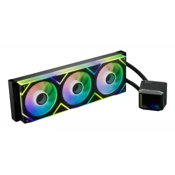 XPG LEVANTE II 360 Juoda, „viskas viename“ skysčio aušintuvas, 12 cm, juodas