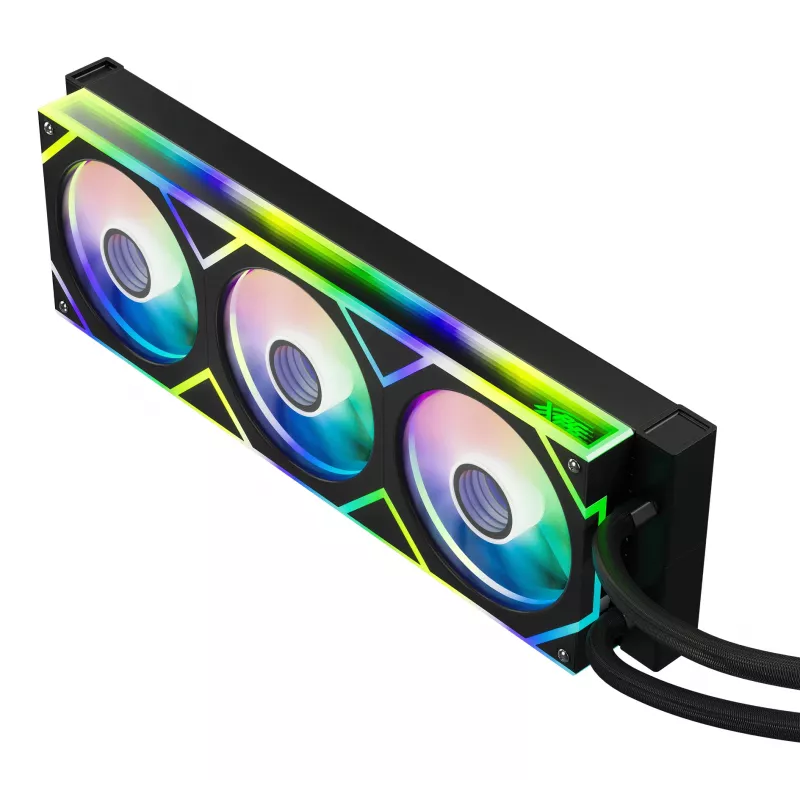 XPG LEVANTE II 360 Juoda, „viskas viename“ skysčio aušintuvas, 12 cm, juodas