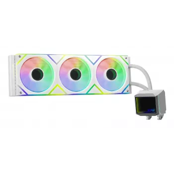 XPG LEVANTE II 360 White, „viskas viename“ skysčio aušintuvas, 12 cm, baltas