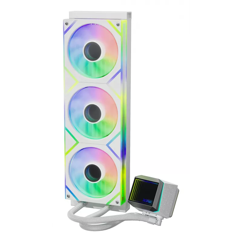 XPG LEVANTE II 360 White, „viskas viename“ skysčio aušintuvas, 12 cm, baltas