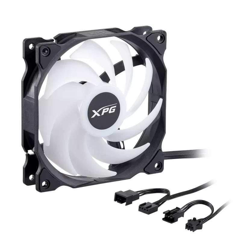 XPG VENTO 120 ARGB PWM (3 vnt. pakuotėje) juodas, ventiliatorius, 12 cm, 300 RPM, 1650 RPM, juodas