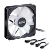 XPG VENTO R 120 ARGB PWM, juodas, ventiliatorius, 12 cm, 300 aps./min., 1600 aps./min., juodas