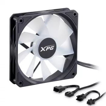 XPG VENTO R 120 ARGB PWM, juodas, ventiliatorius, 12 cm, 300 aps./min., 1600 aps./min., juodas