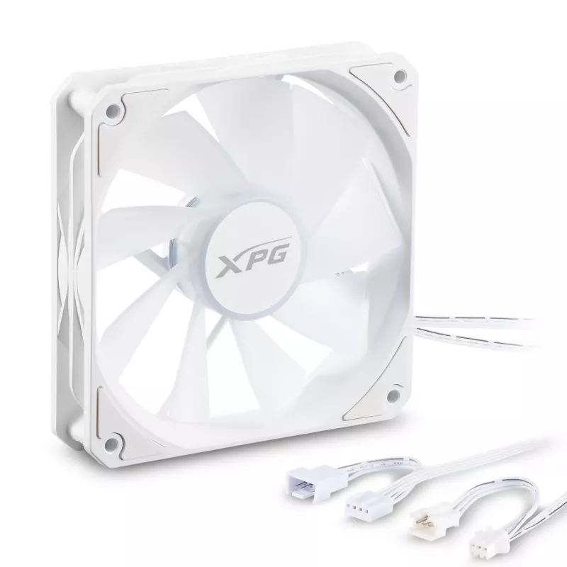 XPG VENTO R 120 ARGB PWM White, ventiliatorius, 12 cm, 300 RPM, 1600 RPM, balta