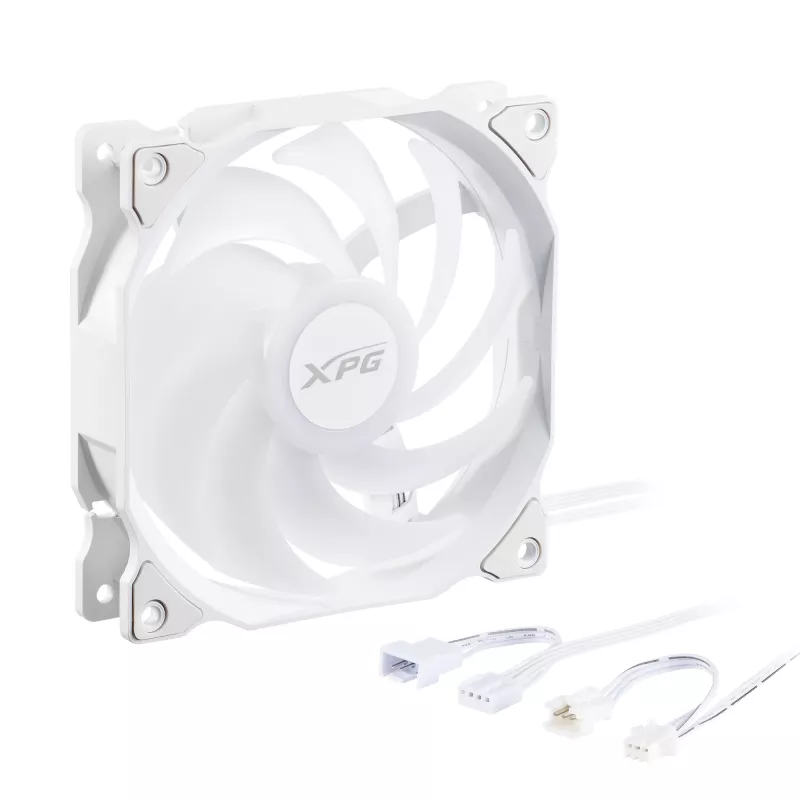 XPG VENTO 120 ARGB PWM White, ventiliatorius, 12 cm, 300 aps./min., 1850 aps./min., balta