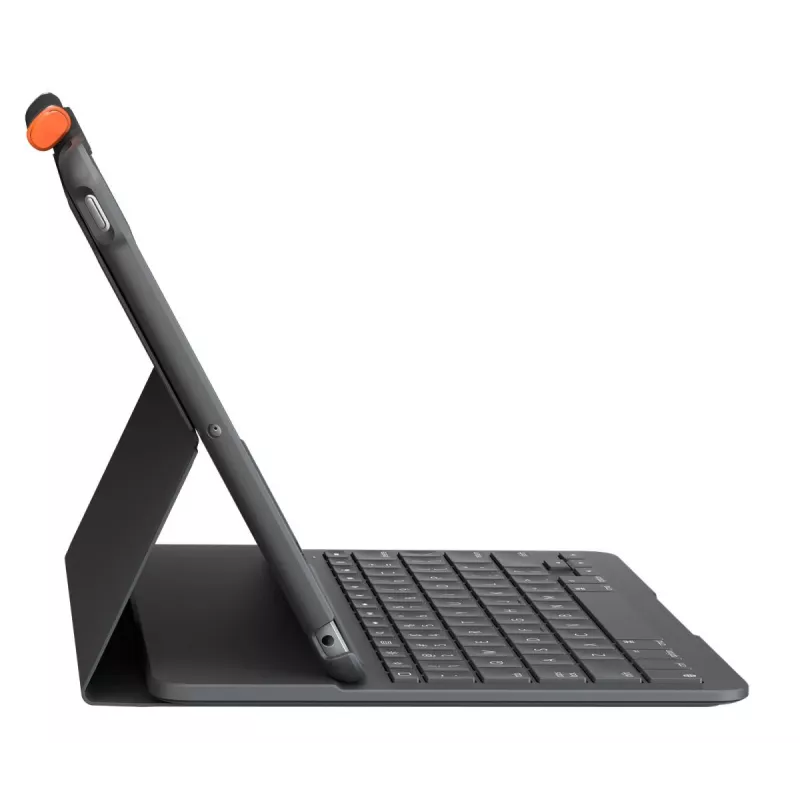 LOGITECH Slim Folio, skirta iPad 7 kartai, grafito spalvos, QWERTZ vokiškas išdėstymas