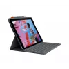 LOGITECH Slim Folio, skirta iPad 7 kartai, grafito spalvos, QWERTZ vokiškas išdėstymas