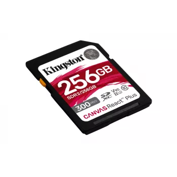 Kingston Technology 256GB Canvas React Plus SDXC UHS-II 300R/260W U3 V90, skirta Full HD/4K/8K