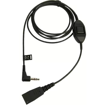Jabra QD į 3,5 mm lizdą su atsakymo mygtuku, skirta Alcatel, laidas, juodas