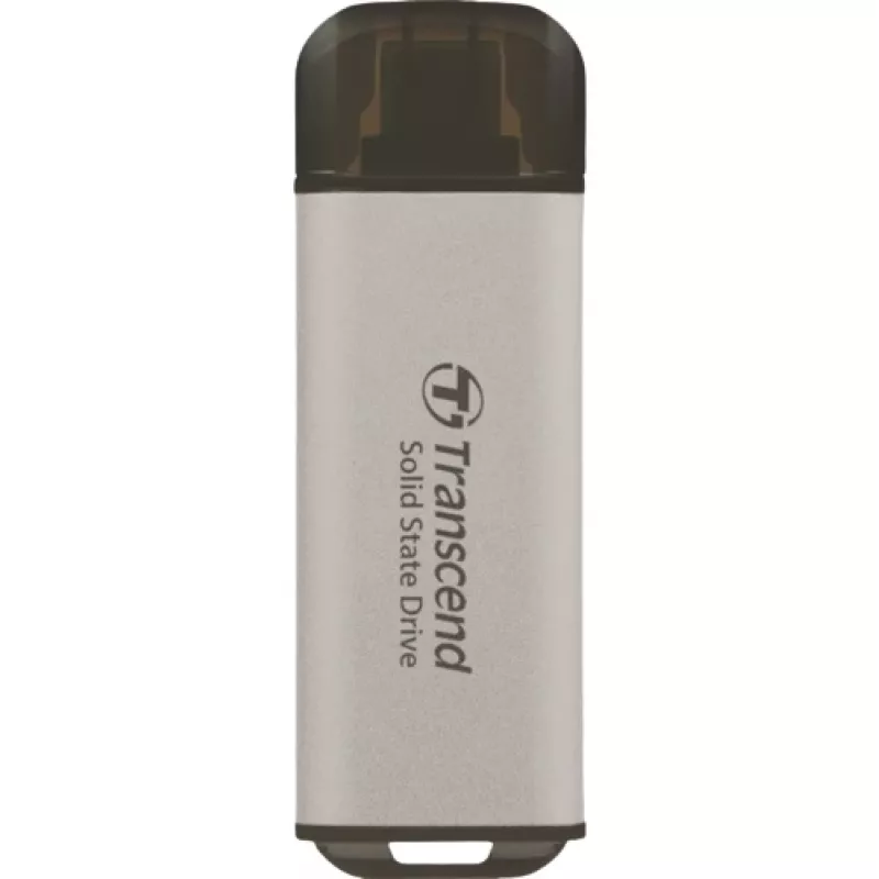 TRANSCEND Esd300s – 512 GB nešiojamasis SSD – USB Type-C – 3D NAND Flash – Sidabrinis