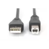 DIGITUS ASSMANN USB 2.0 jungiamasis kabelis, A tipo – B tipo, kištukas/kištukas, 5 m, USB 2.0, juodas
