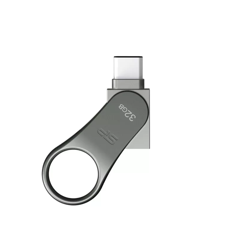 SILICON POWER Mobile C80 - 32GB dviguba USB atmintinė - Type-C / Type-A - pilka