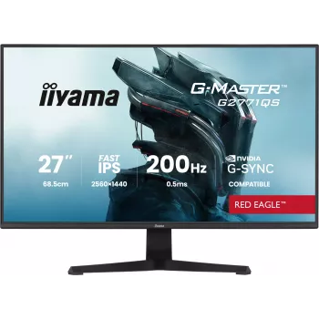 iiyama G-MASTER G2771QS-B1 kompiuterio monitorius 68.6 cm (27 col.) 2560 x 1440 pikselių Wide Quad HD juodas