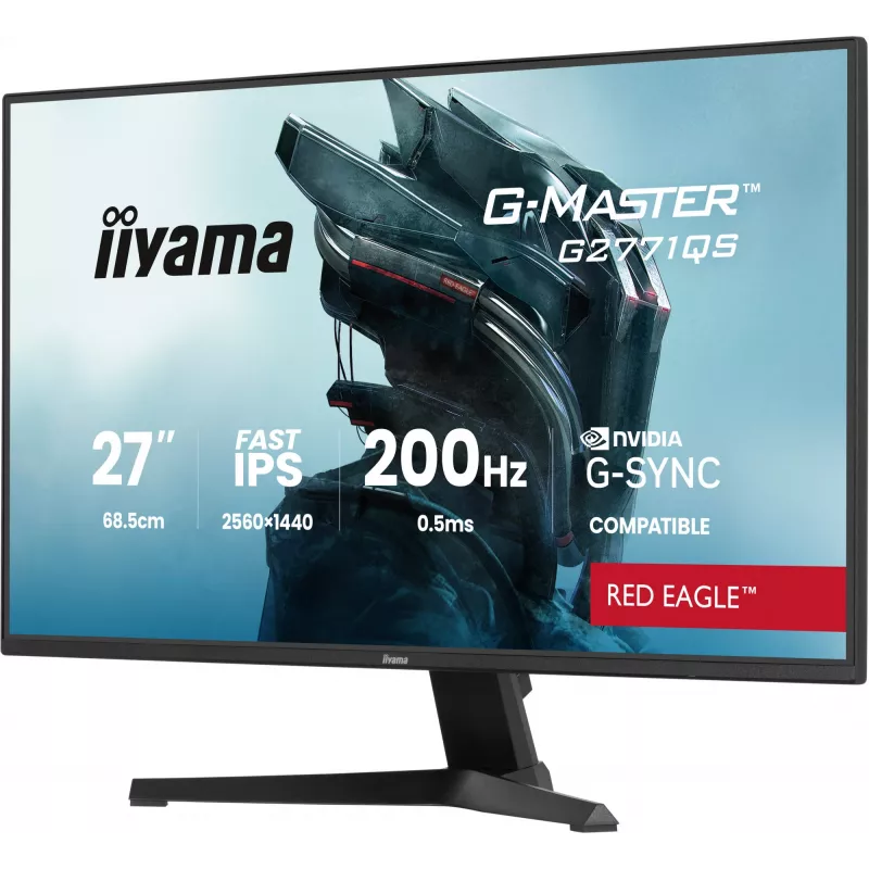 iiyama G-MASTER G2771QS-B1 kompiuterio monitorius 68.6 cm (27 col.) 2560 x 1440 pikselių Wide Quad HD juodas