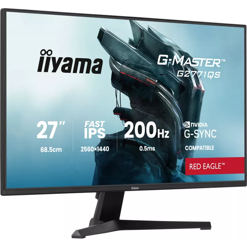 iiyama G-MASTER G2771QS-B1 kompiuterio monitorius 68.6 cm (27 col.) 2560 x 1440 pikselių Wide Quad HD juodas