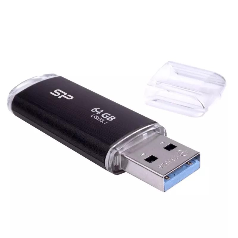 SILICON POWER USB atmintinė - 64 GB Silicon Power USB3.2 B02 Juoda