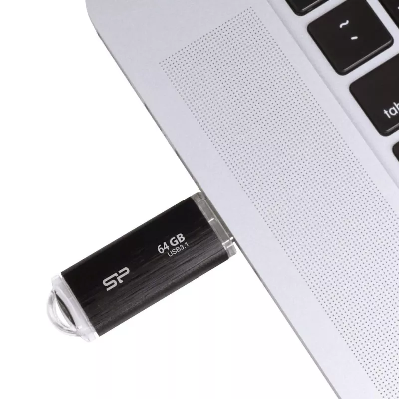 SILICON POWER USB atmintinė - 64 GB Silicon Power USB3.2 B02 Juoda