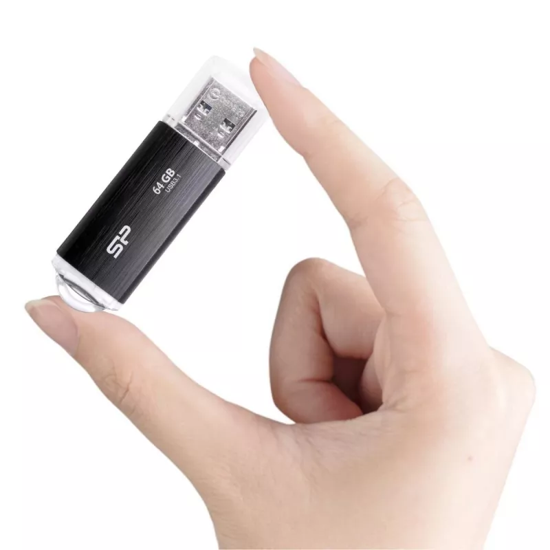 SILICON POWER USB atmintinė - 64 GB Silicon Power USB3.2 B02 Juoda