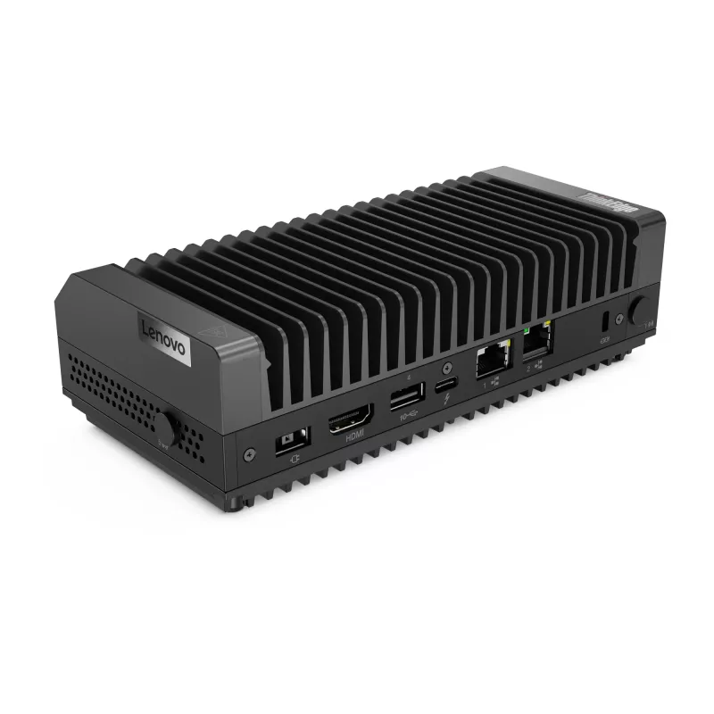 Mini kompiuteris Lenovo ThinkEdge SE30 Intel Celeron 6305E 1,8 GHz, 8 GB DDR4, 256 GB SSD, Windows 11 IoT Enterprise, juodas