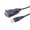 Equip USB-A į serial (DB9) kabelis, M/M 1,5m, juodas, 1,5 m, USB Type-A, DB-9, vyriškas, vyriškas
