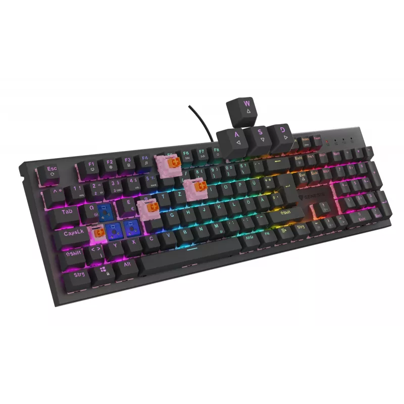 GENESIS NKG-2179 klaviatūra Žaidimų USB QWERTZ Vokiška Juoda