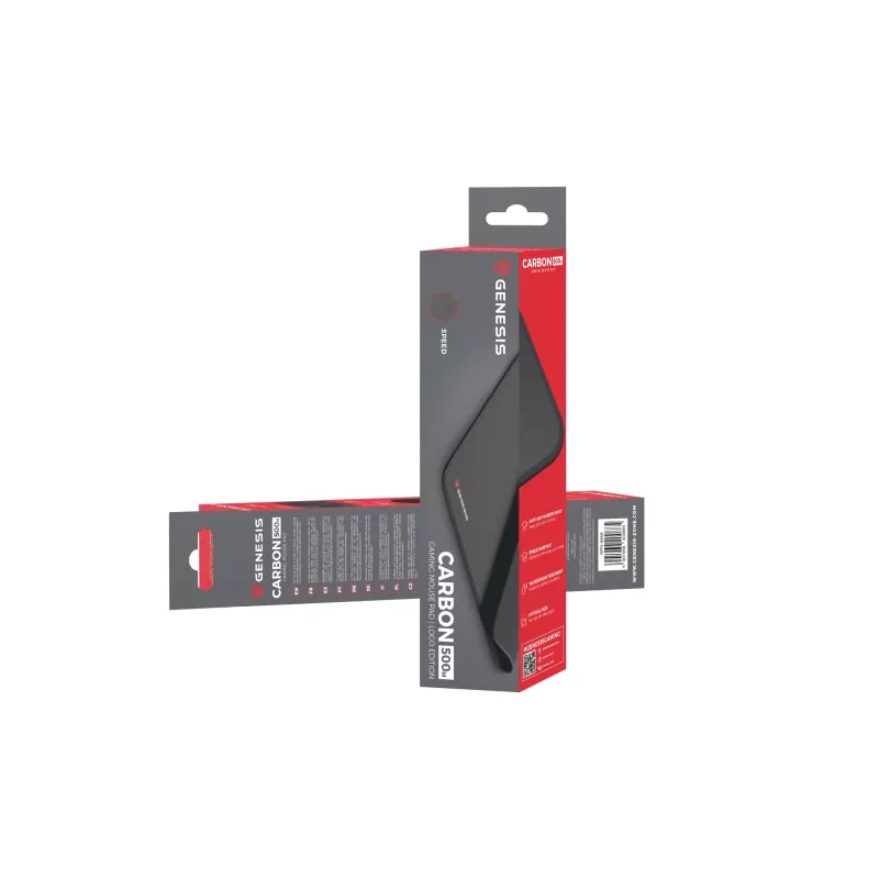 GENESIS Carbon 500 M Logo žaidimų pelės kilimėlis juodas