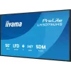 iiyama LH5075UHS-B2AG reklaminis ekranas Skaitmeninių reklamų plokščiasis ekranas 125,7 cm (49,5 colio) LCD Wi-Fi 500 cd/m² 4K Ultra HD Juodas Integruotas procesorius Android 24/7
