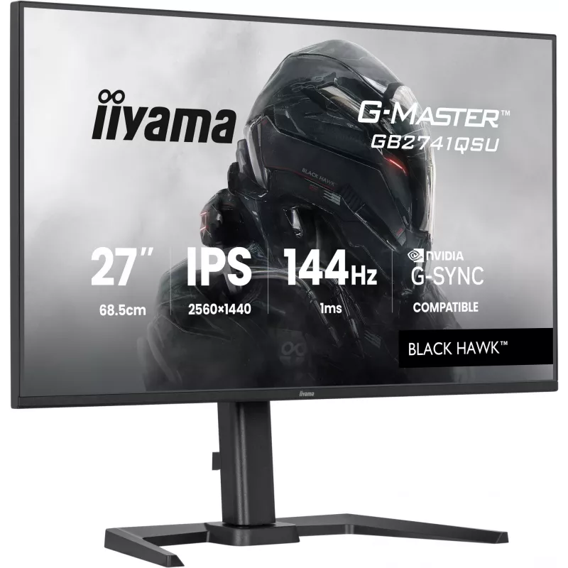 iiyama G-MASTER GB2741QSU-B1 kompiuterio monitorius 68,6 cm (27 colių) 2560 x 1440 pikselių 4K Ultra HD LED juodas