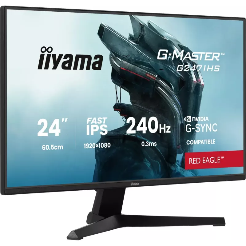 iiyama G-MASTER G2471HS-B1 kompiuterio monitorius 60,5 cm (23,8 colio) 1920 x 1080 pikselių Full HD juodas