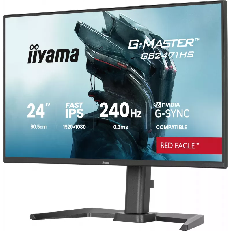 iiyama G-MASTER GB2471HS-B1 kompiuterio monitorius 60,5 cm (23,8 colio) 1920 x 1080 pikselių Full HD juodas