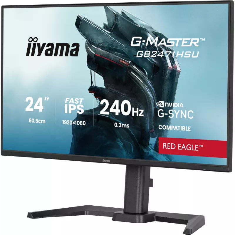 IIYAMA G-MASTER GB2471HSU-B1 kompiuterio monitorius 60,5 cm (23,8 colio) 1920 x 1080 pikselių Full HD juodas